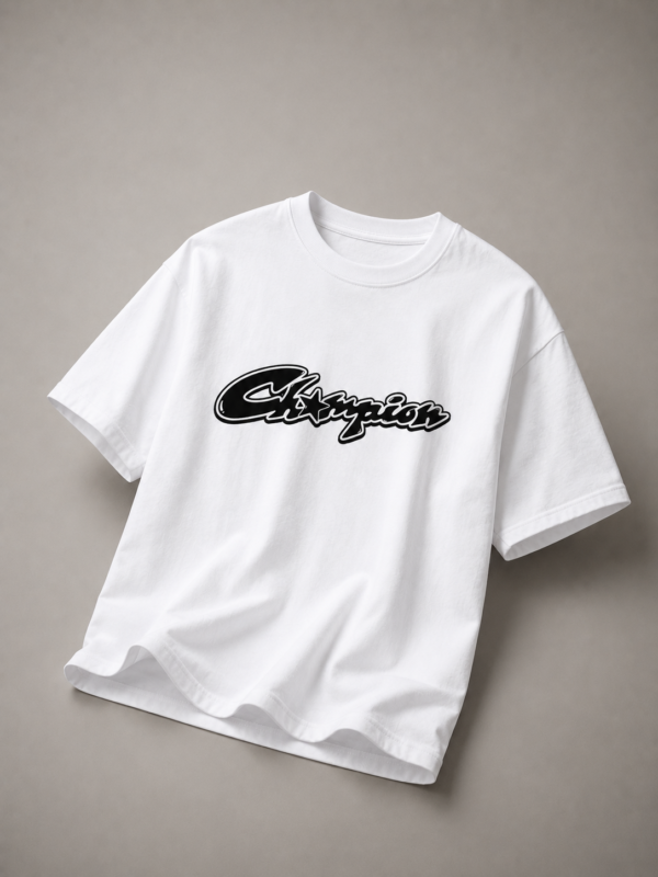 Champion Signature Premium Regular Fit Printed White T-Shirt