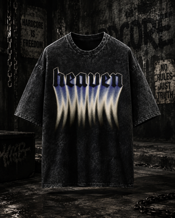 Heaven Fade – Acid Wash Oversized Drop Shoulder T-Shirt