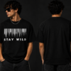 08D8711E-4539-416E-ABAE-EE361105780B Stay Wild Premium Regular Printed Black T-Shirt