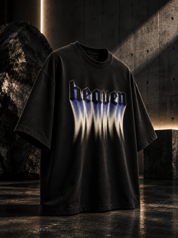 0909F543-B032-44E1-B0D9-6BA547046670 Heaven Fade – Oversized Graphic Black T-Shirt