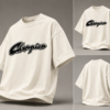 Champion Script Oversized Off-White T-Shirt