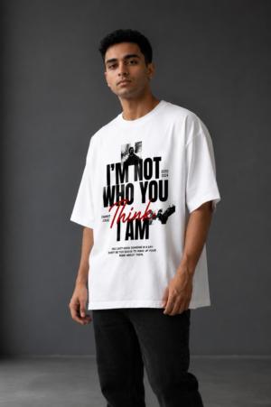 10683DCC-4B7A-4A6C-AFA2-1DA7189EF1CE Not Who You Think – Oversized Statement T-Shirt
