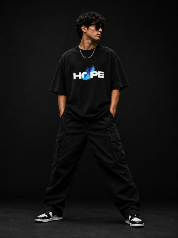 146C884E-1309-4CF7-A1C8-E59A64222D49 HOPE Butterfly Oversized T-Shirt