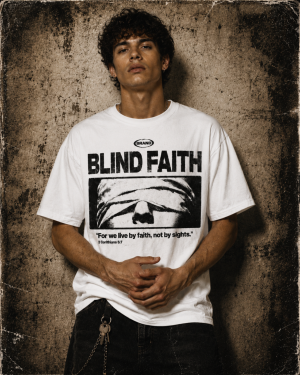 1F5835F9-C8A7-4AAC-9B17-5E9435EF6D16 Blind Faith Edition Premium Regular Fit Printed White T-Shirt