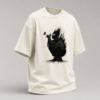 2398140E-7912-4F09-939B-42C253B51468 Dark Butterfly Oversized Off-White T-Shirt