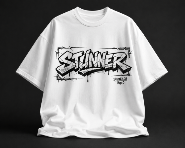 2B63D423-6AA5-4610-BF4A-EFBA60045A01 STUNNER – Street Graffiti White Oversized T-Shirt