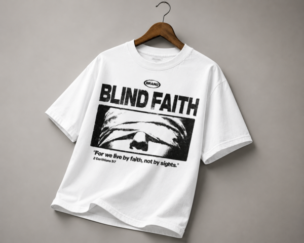 2C31E80A-6629-4B4F-8045-9B7EA972F4EB Blind Faith Edition Premium Regular Fit Printed White T-Shirt