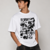 433C7A17-7093-40A3-8550-6E37CEF30B5B Forget Who Forgets You Premium Regular Fit Printed White T-Shirt
