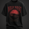 54E98E61-41F4-47B0-84CD-047B87ACDC34 Wild West Redemption – Oversized Graphic Black T-Shirt