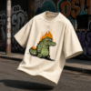 69236565-21DF-4DA7-B43B-EC68C4DEB452 Burnout Croc Oversized Off-White T-Shirt