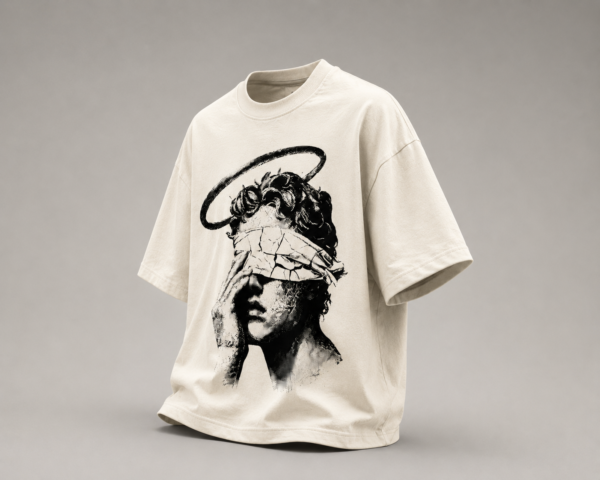 7985F38C-71FD-498D-ABDA-AC0E2B37ECE0 Broken Halo Oversized Off-White T-Shirt