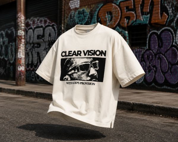 Clear Vision Oversized Off-White T-Shirt