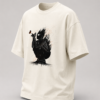 D4EA6FCF-3C3E-45AB-8437-BF5FF3221B50 Dark Butterfly Oversized Off-White T-Shirt