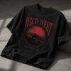 E411B310-77D6-46FC-BAFC-DD0ECC5F09F9 Wild West Redemption – Oversized Graphic Black T-Shirt