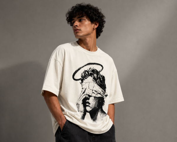E48F0535-66A5-4C33-B5CF-E9B064523BA6 Broken Halo Oversized Off-White T-Shirt