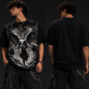 E5F2674B-9F35-435B-8429-A32FF4FDC0A9 Angel of Strength Premium Regular Printed Black T-Shirt