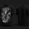 E71CB617-9B62-48C8-A436-E29351F07364 Angel of Strength Premium Regular Printed Black T-Shirt