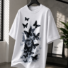 EEA6EF92-2ED2-41A8-A2AE-756DB5922B72 Black Butterfly Graphic Oversized White T-Shirt