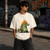 F6BAC041-E642-47C8-A435-DC07857908AA Burnout Croc Oversized Off-White T-Shirt