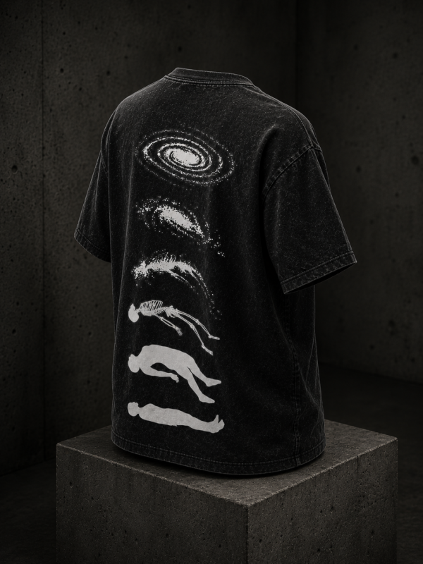 FACB7AD4-F244-4370-BA24-16259FF4D4B8 Cosmic Ascension – Graphic Oversized Drop Shoulder Black T-Shirt