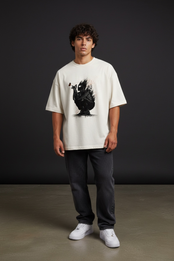 Photoroom_20260621_204949 Dark Butterfly Oversized Off-White T-Shirt