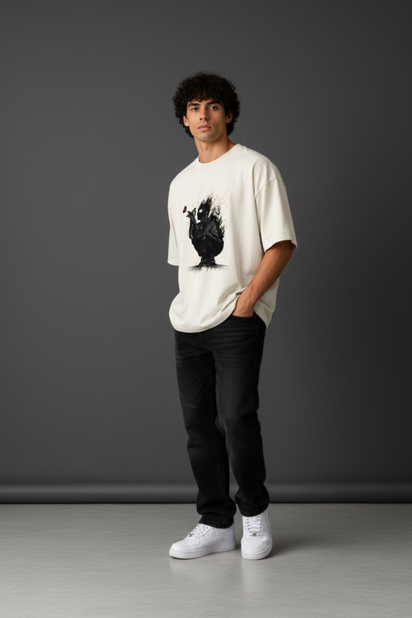 Photoroom_20260621_204955 Dark Butterfly Oversized Off-White T-Shirt