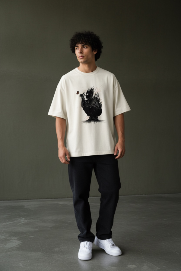 Photoroom_20260621_204959 Dark Butterfly Oversized Off-White T-Shirt