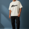 Champion Script Oversized Off-White T-Shirt