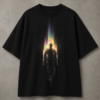 008DE0D1-362F-4700-B327-73FF9FBF1D32 Oversized Prismatic Flame Silhouette Graphic T-Shirt | Futuristic Streetwear Tee