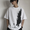 064E1DDA-7286-46C7-BC06-B452C8108513 Oversized Samurai & Shadow Dragon Graphic T-Shirt | Japanese Ink Art Streetwear Tee