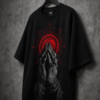 35E64533-8521-43FE-A0AA-8CDAA52E8D0C Black Oversized Praying Hands Graphic T-Shirt for Men | Gothic Streetwear Premium Cotton Tee