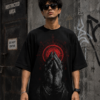 3E349ACC-708D-491C-A346-82F8B64B941C Black Oversized Praying Hands Graphic T-Shirt for Men | Gothic Streetwear Premium Cotton Tee