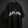 C0DFAAC1-F82C-4E45-8C79-5B771ED0B8E5 Superior Snake Graphic Oversized Black T-Shirt for Men | Streetwear Cotton Tee
